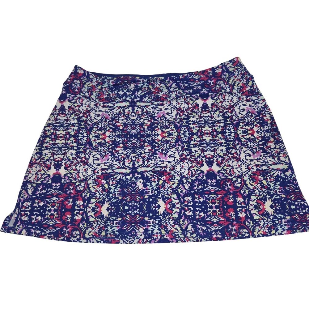 Tranquility By Colorado Clothing Womens Blue Patterned Skort Size M Polyester/Sp